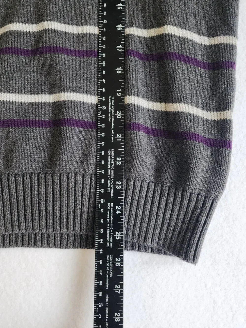 St. John's Bay Men's Striped Cotton Crewneck Sweater
